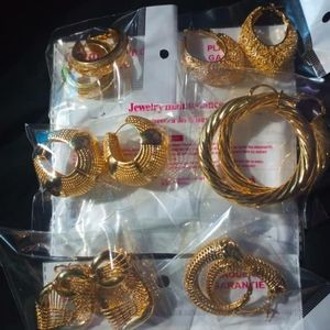 Italian gold plated earrings. 45 each